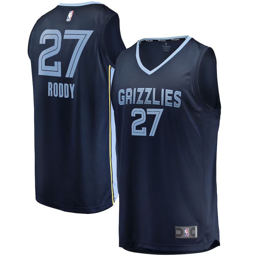 Men Memphis Grizzlies 27 David Roddy Fanatics Branded Navy Draft First Round Pick Fast Break Replica Player NBA Jersey